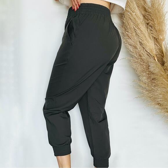 OLD NAVY Grey Olive Green High Rise Sweatpants Sweats Joggers Pants Pockets L - Picture 3 of 10